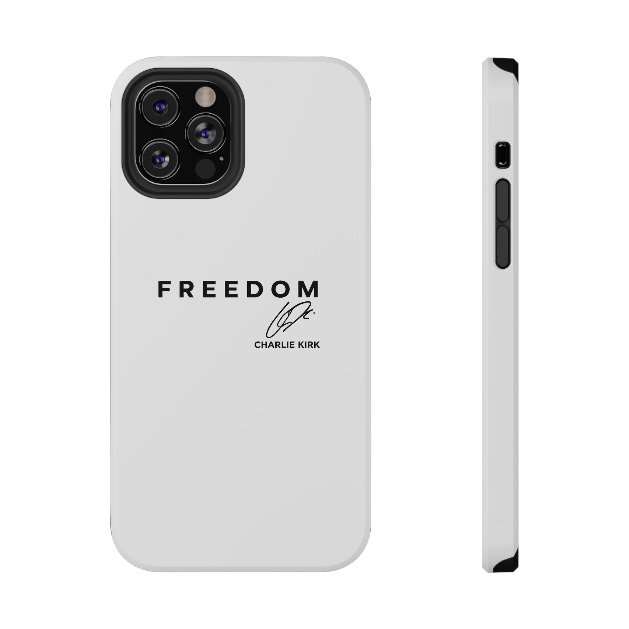 FREEDOM Phone Case - Charlie Kirk Signature Impact-Resistant