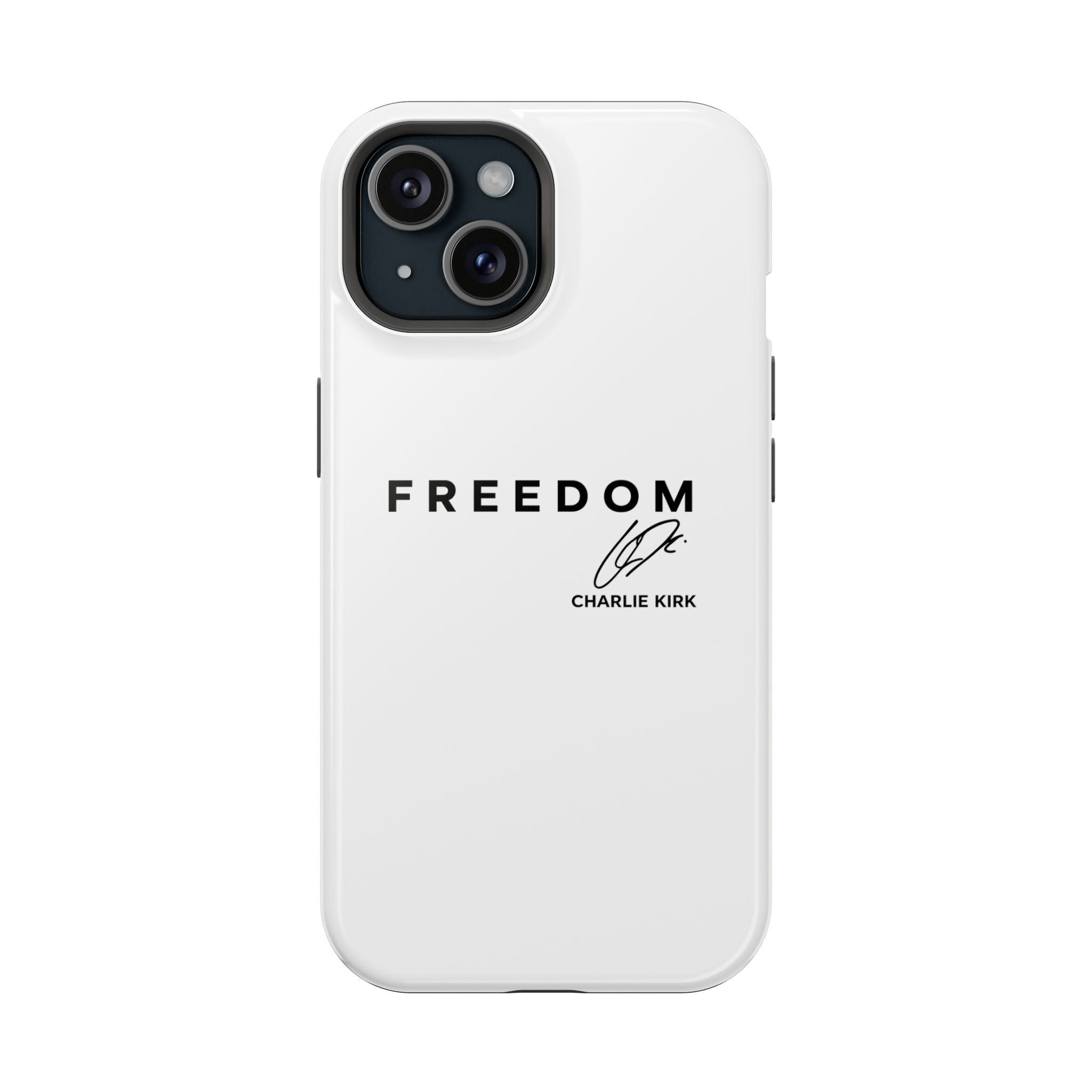 FREEDOM Phone Case - Charlie Kirk Signature Impact-Resistant