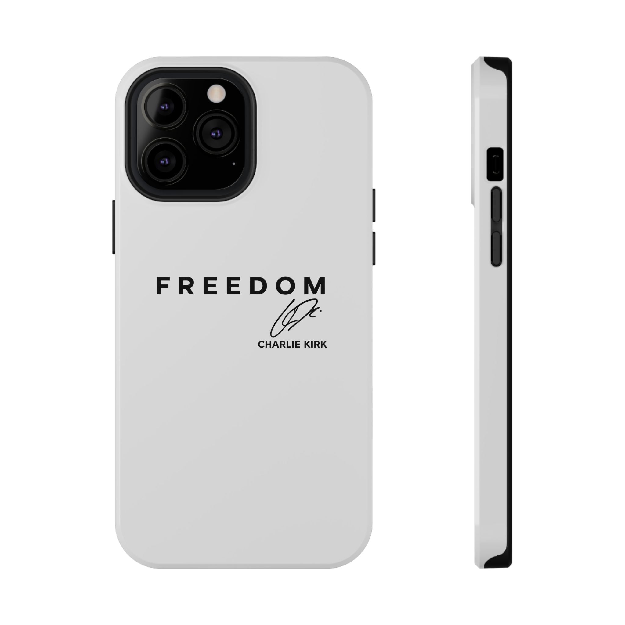 FREEDOM Phone Case - Charlie Kirk Signature Impact-Resistant