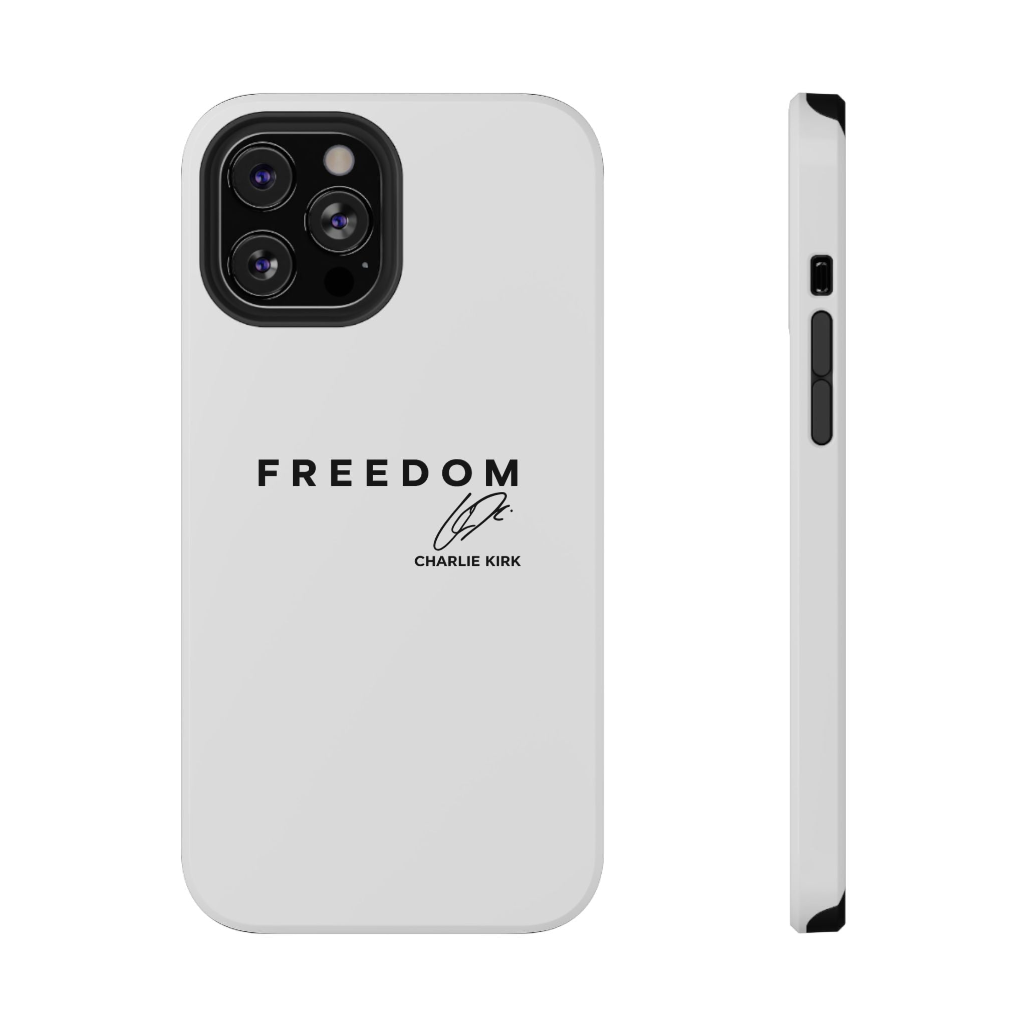 FREEDOM Phone Case - Charlie Kirk Signature Impact-Resistant