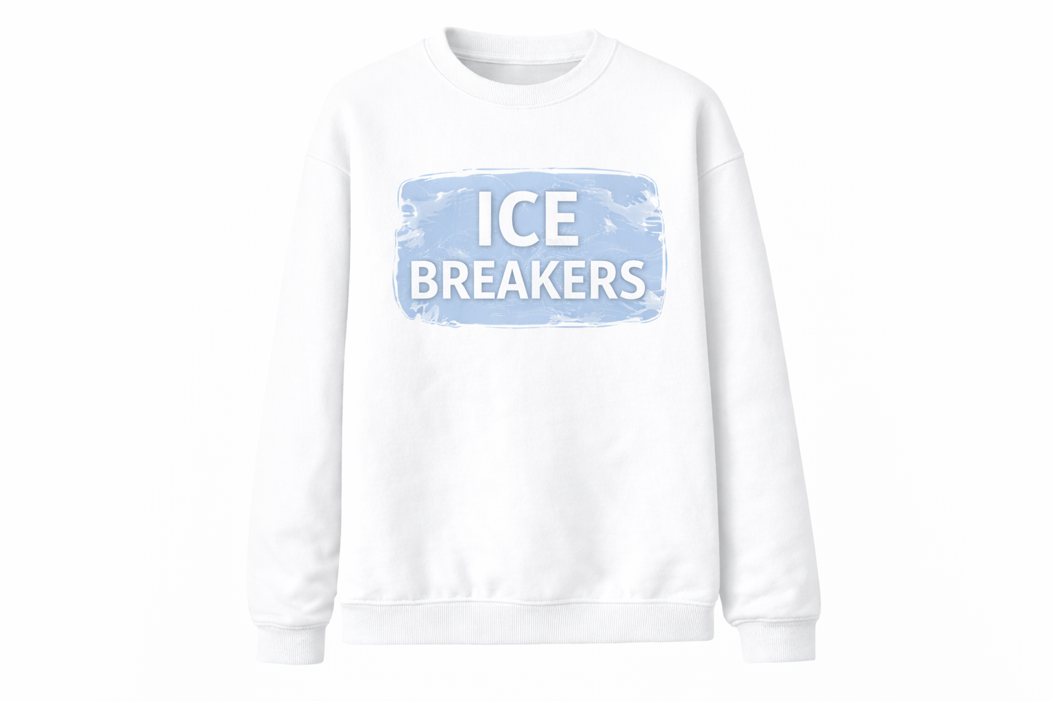 ICE BREAKERS Crewneck | White Graphic Sweatshirt