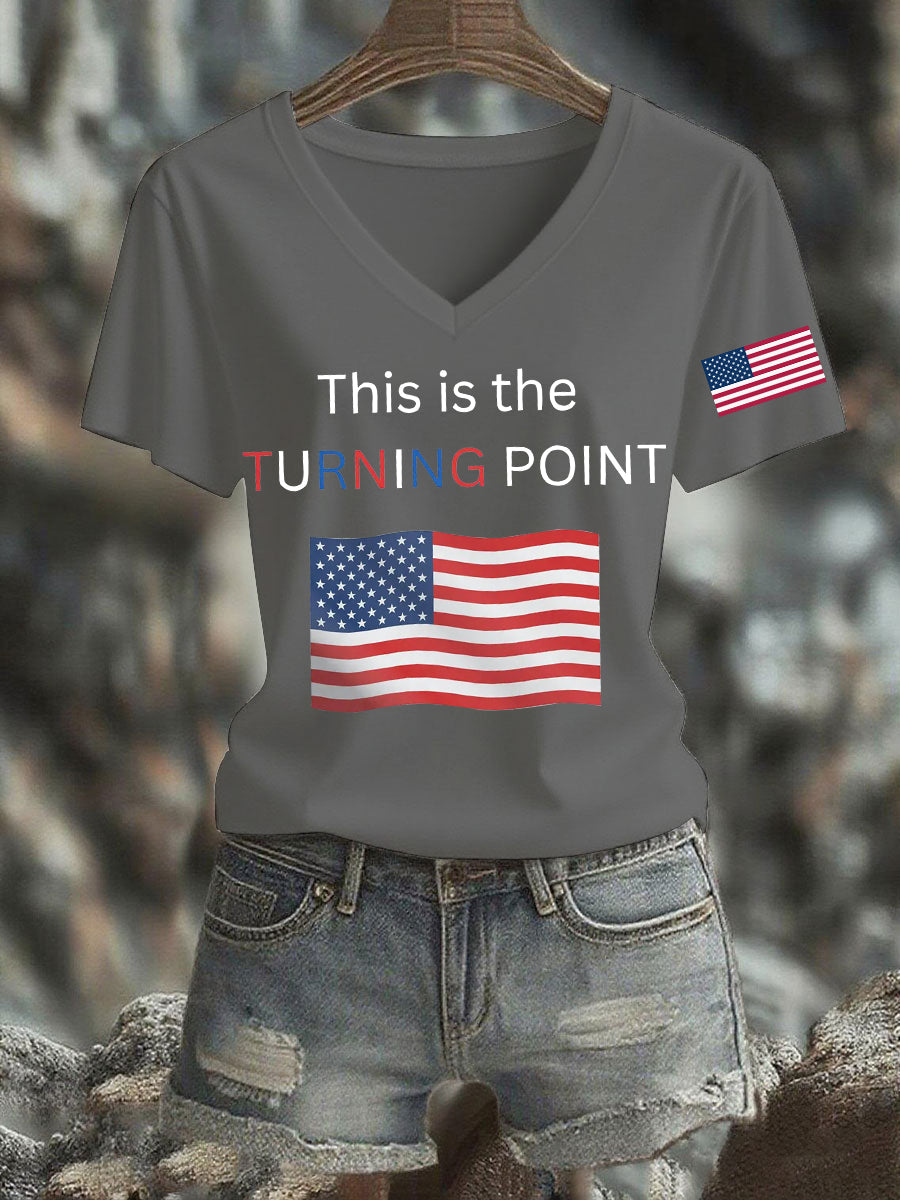 Women's This Is The Turning Point Printed T-shirt