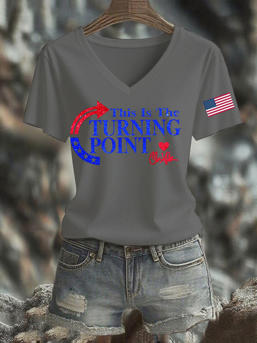 Women's This Is The Turning Point Printed T-shirt