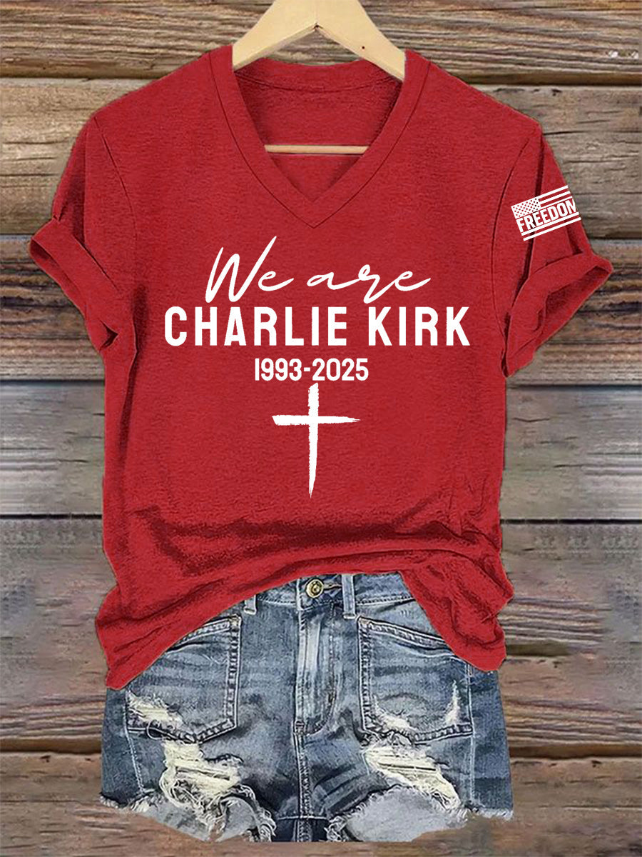 Women's We Are All Charlie Kirk Now! R.I.P Charlie Kirk Tee