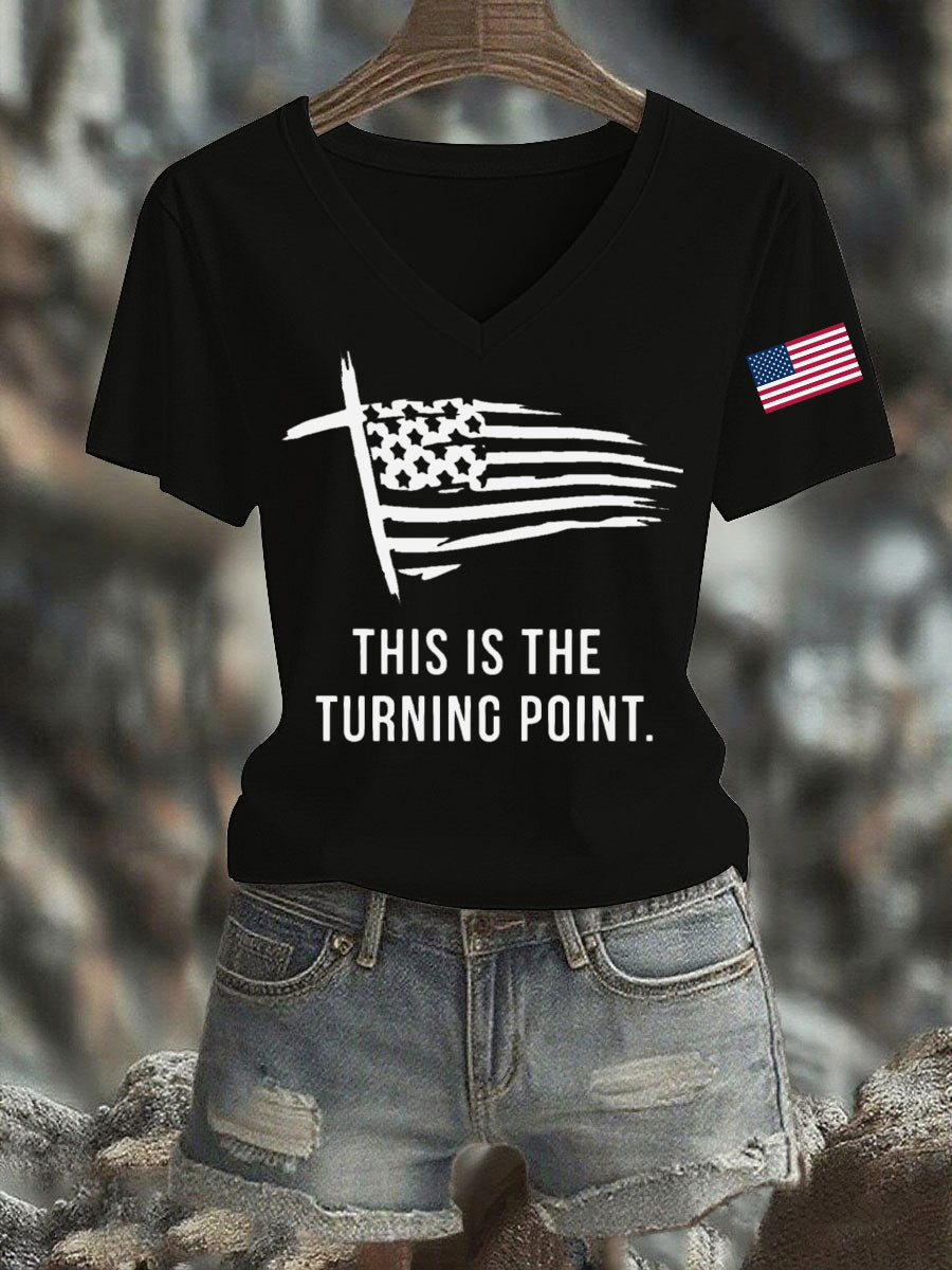 Women's This Is The Turning Point Printed T-shirt