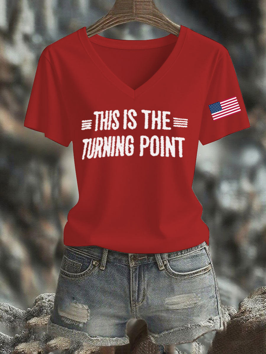 Women's This Is The Turning Point Printed T-shirt