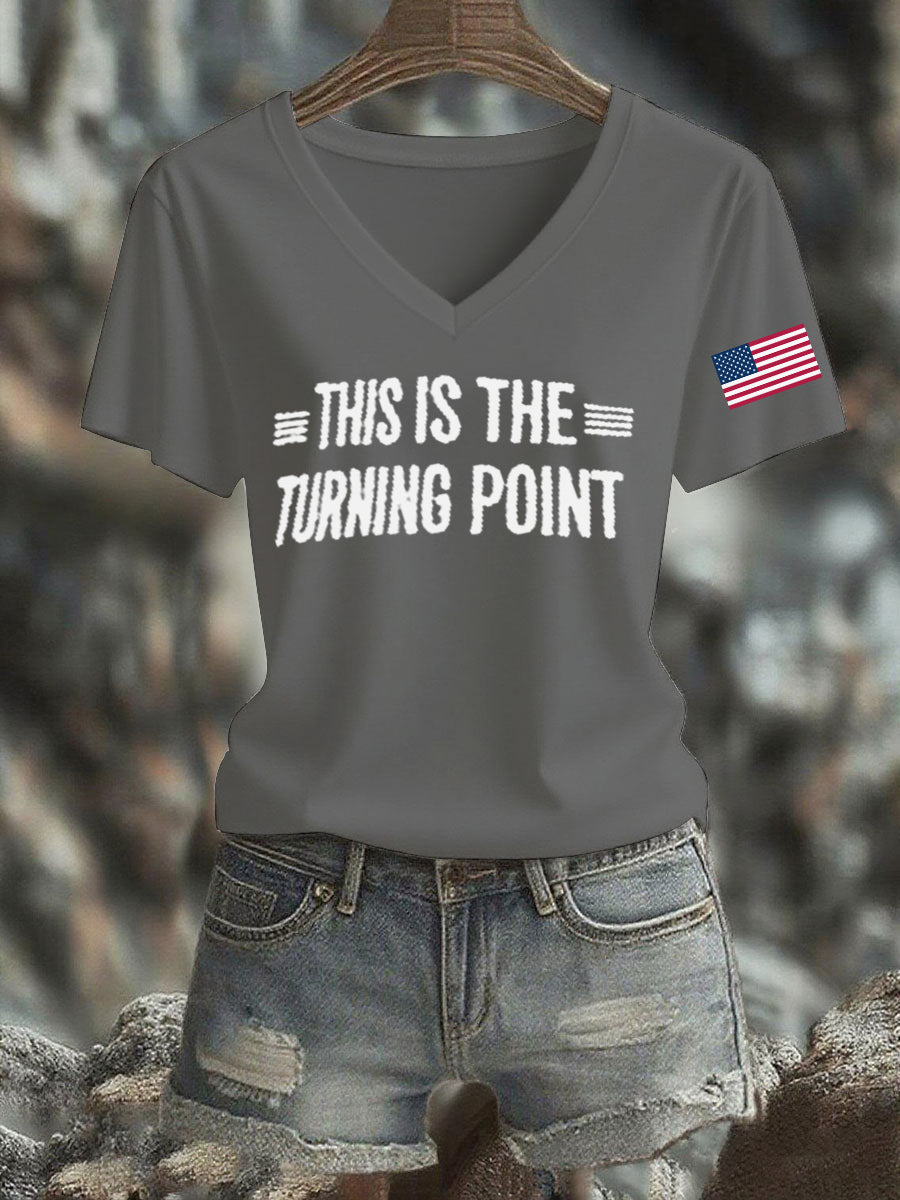 Women's This Is The Turning Point Printed T-shirt