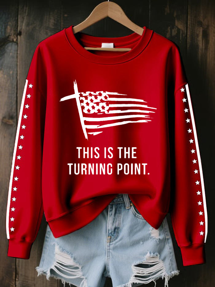 Women's This Is The Turning Point Printed Sweatshirt