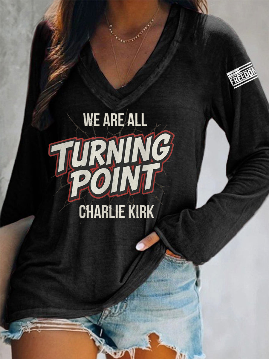 Women's We Are All Charlie Kirk! R.I.P Charlie Kirk Long-Sleeve T-Shirt