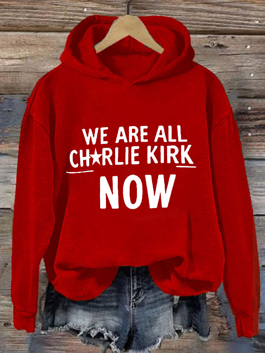 Women's Voice of Freedom Printed Casual Hoodie