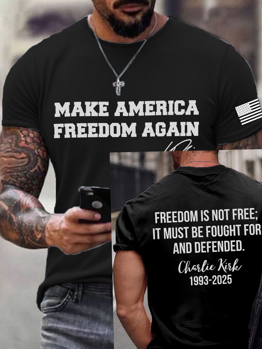 Men's make america freedom again T-shirt