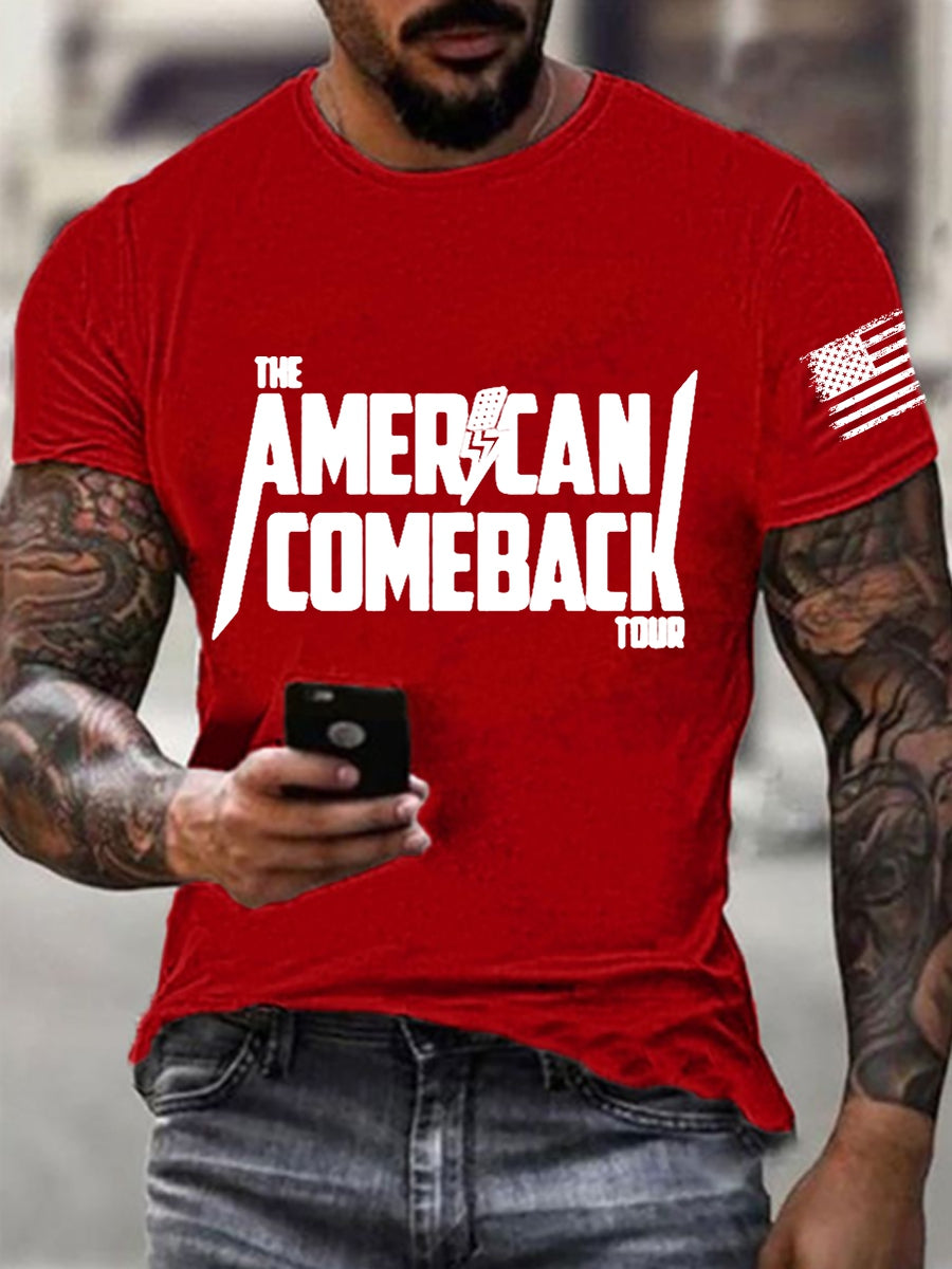 Men's Limited Edition Charlie Kirk US Comeback Tour Shirt T-shirt