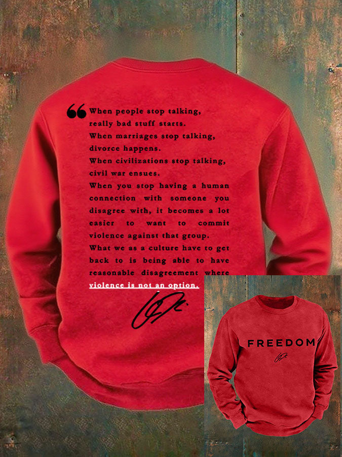 Men's Freedom Patriot Printed Sweatshirt