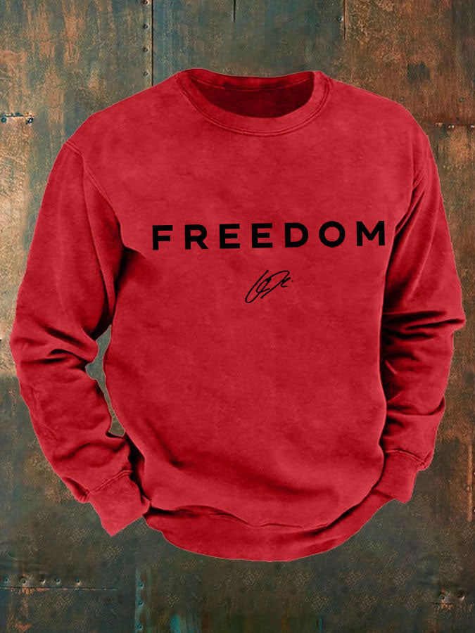Men's Freedom Patriot Printed Sweatshirt