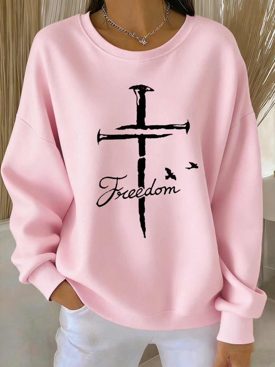 Women's Freedom Cross Faith Sweatshirt