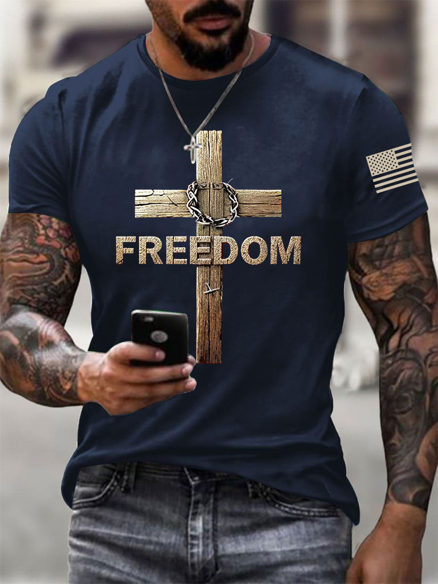 Men's Freedom Cross Short-sleeved T-shirt