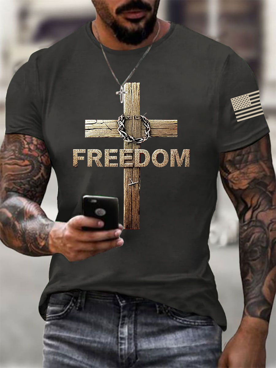Men's Freedom Cross Short-sleeved T-shirt